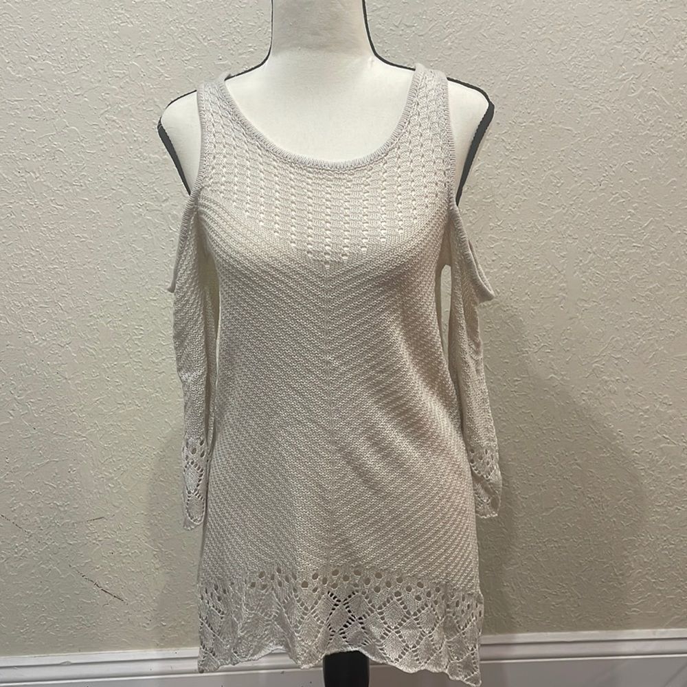 LC‎ Lauren Conrad Cold Shoulder Knit Sweater